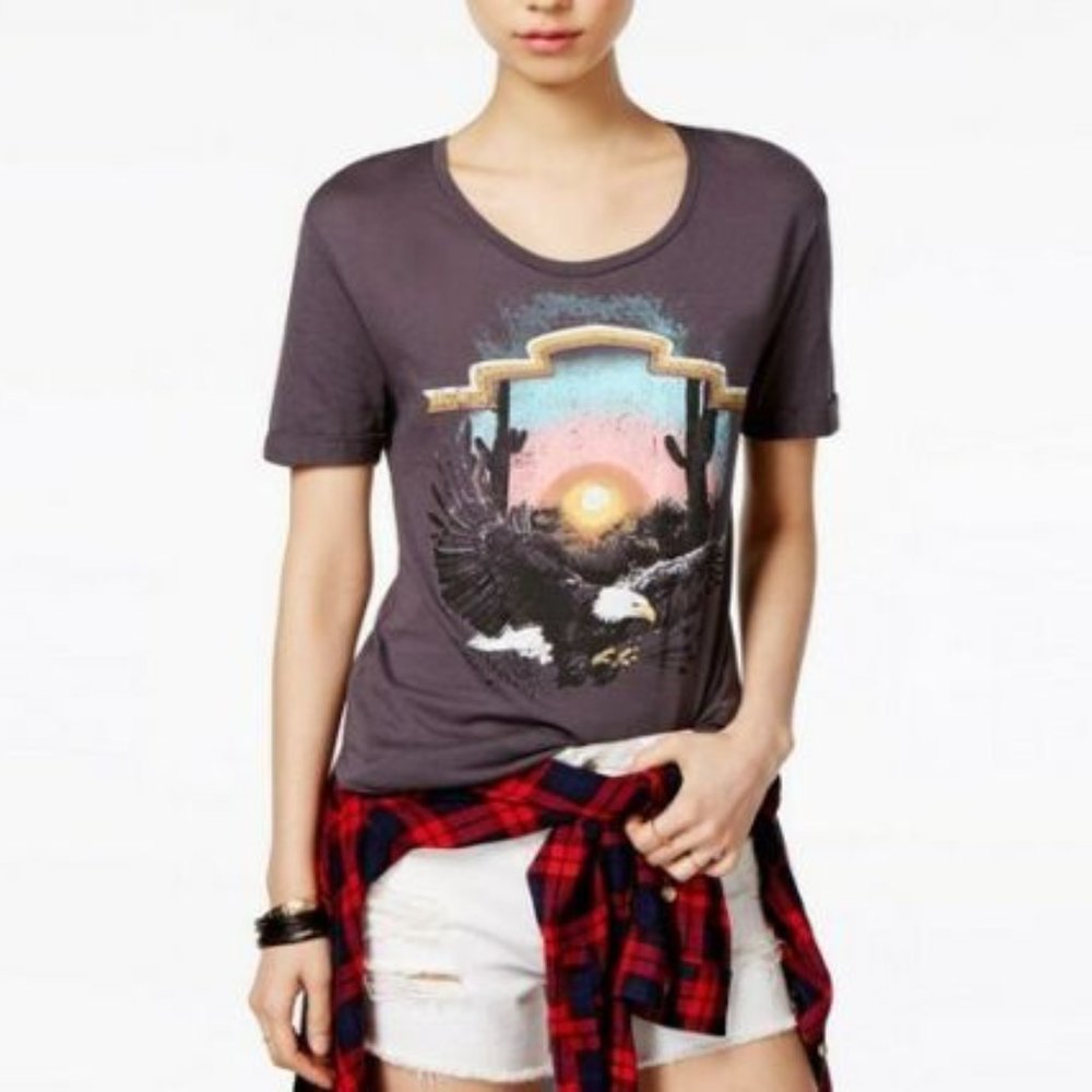 Carbon Copy Charcoal Eagle Graphic Short Sleeve Tee Top NWT XL